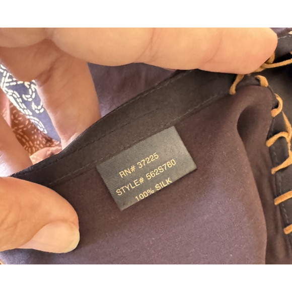 Vintage Retro Silk Beaded V-Neck Top Tunic Boho Witchy Fairy Goth Festival - Picture 11 of 12